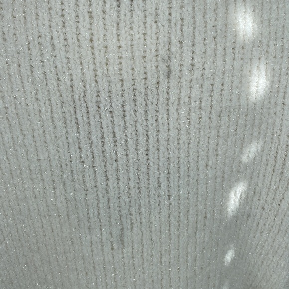 MICHAEL KORS ~ Shimmery Puff-Sleeve Sweater ~ White/Bone ~ NWT! - Picture 8 of 14